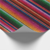 Serape Fabric Texture Colorful Mexican Blanket Cadeaupapier (Hoek)