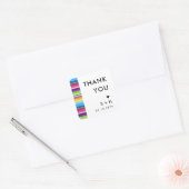 Serape Spring Stripes | Dank je Vierkante Sticker (Envelop)