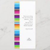 Serape Spring Stripes | Trouwmenu Menu (Achterkant)