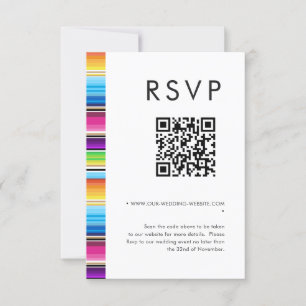 Serape Spring   Wedding QR code RSVP Kaart