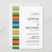 Serape Summer Minimal Wedding Invitation Kaart (Voorkant)