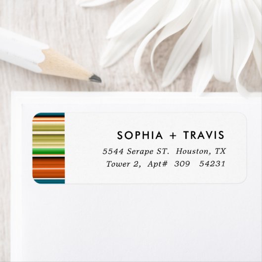 Serape Summer Stripes Etiket (Insitu)