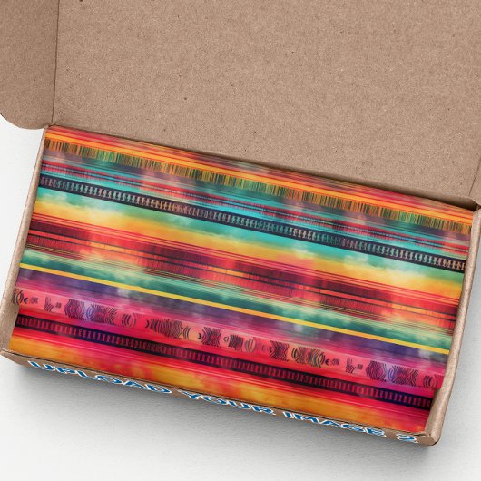 Serape Waterverf Fiesta Mexican Blanket Tissuepapier