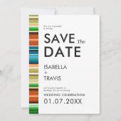 Serape Zomer Strepen | Foto Save the Date Kaart (Voorkant)