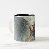 Seraphim 057 tweekleurige koffiemok (Voorkant links)