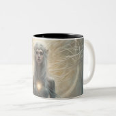 Seraphim 114 tweekleurige koffiemok (Voorkant rechts)