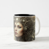 Seraphim 135 tweekleurige koffiemok (Voorkant rechts)