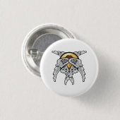 Seraphim Angel Silver Ronde Button 3,2 Cm (Voorkant /achterkant)