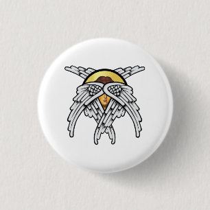 Seraphim Angel Silver Ronde Button 3,2 Cm