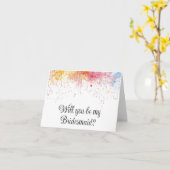 Seras-tu ma carte de proposition Bridesmaid ? (Fleur jaune)