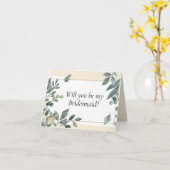 Seras-tu ma carte de proposition Bridesmaid ? (Fleur jaune)