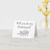 Seras-tu ma carte de proposition Bridesmaid ? (Fleur jaune)