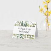 Seras-tu ma carte de proposition Bridesmaid ? (Fleur jaune)