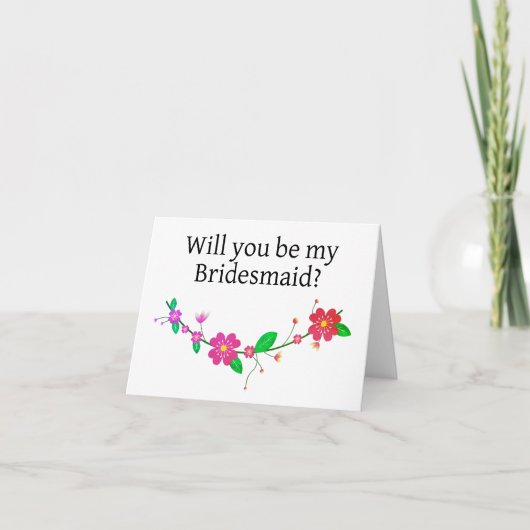 Seras-tu ma carte de proposition Bridesmaid ? (Devant)