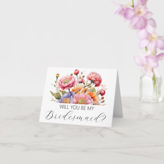 Seras-tu ma carte de proposition Bridesmaid ? (Orchidée)