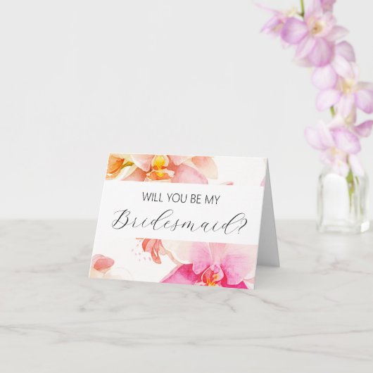 Seras-tu ma carte de proposition Bridesmaid ? (Orchidée)