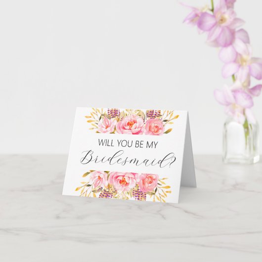 Seras-tu ma carte de proposition Bridesmaid ? (Orchidée)