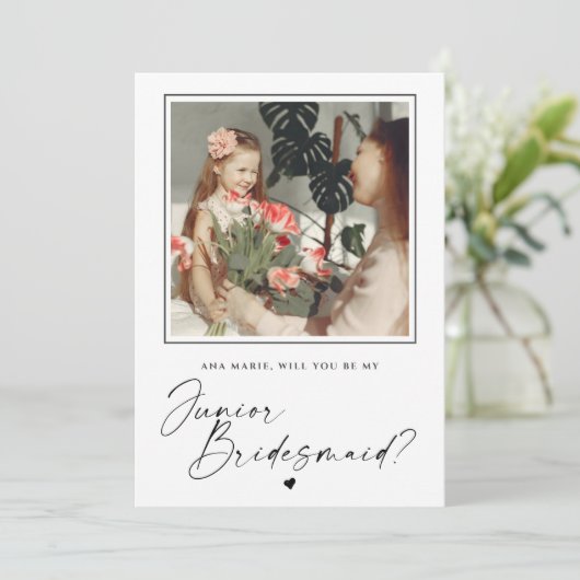 Seras-Tu Ma Carte De Proposition D'Épousa Junior (Debout devant)