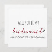 Seras-Tu Ma Carte De Proposition D'Épouse (Devant / Derrière)