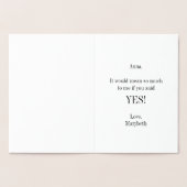 Seras-Tu Ma Carte D'Épouse Gold Foil (Intérieur)