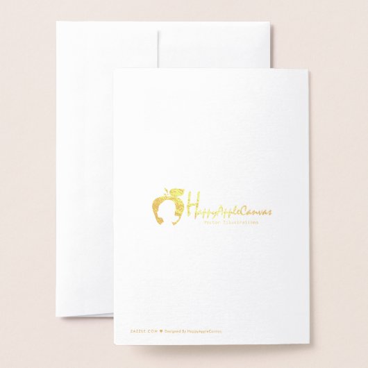 Seras-Tu Ma Carte D'Épouse Gold Foil (Derrière avec enveloppe)