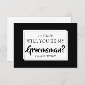 Seras-Tu Ma Carte Groomsman ? (Devant / Derrière)