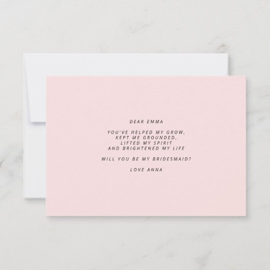 Seras-Tu Ma Carte Plat De Proposition De Servante  (Dos)