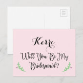 Seras-tu ma carte postale personnalisée de demoise (Devant / Derrière)