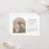 Seras-Tu Ma Demoiselle D'Honneur Carte De Calendri (Devant/Arrière en situation)