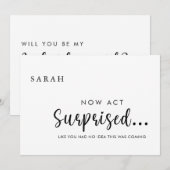 Seras-tu ma demoiselle d'honneur junior carte de d (Devant / Derrière)