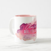 seras-tu ma demoiselle d'honneur mug aquarelle (Devant gauche)