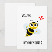 Seras-tu ma Saint-Valentin ? carte (Devant / Derrière)