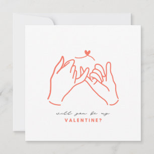 Seras-Tu Ma Saint-Valentin Carte de Promesse Pinki
