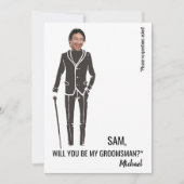 Seras-tu mon garçon d'honneur carte de proposition (Devant)
