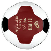Seras-tu mon meilleur homme Custom Name Football (Tourné)