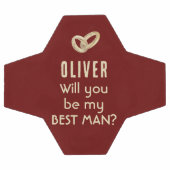 Seras-tu mon meilleur homme Custom Name Football (Plat)