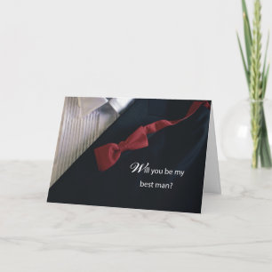 Seras-Tu Mon Témoin De Mariage Invitation Rouge Cr
