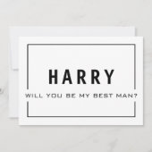 Seras-tu mon témoin ? Élégante invitation pour gar (Devant)