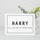 Seras-tu mon témoin ? Invitation élégante pour gar (Debout devant)