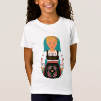 Serbe Blonde Matryoshka T-shirt filles