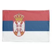 Serbia Flag Kussensloop (Achterkant)