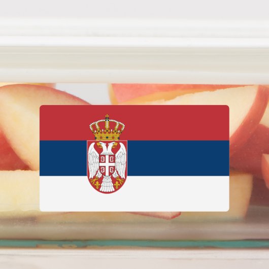 Serbia Flag Labels (Aangebracht)