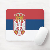 Serbia Flag Muismat (Met muis)