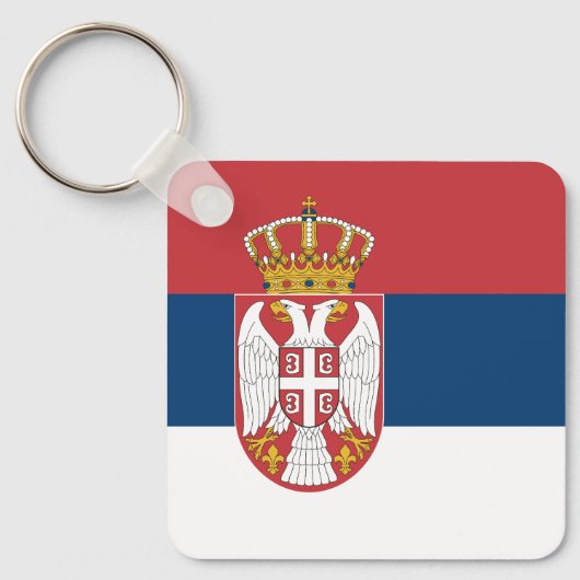Serbia Flag Sleutelhanger (Voorkant)