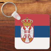Serbia Flag Sleutelhanger (Voorkant)