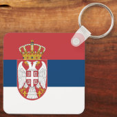 Serbia Flag Sleutelhanger (Achterkant)