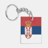 Serbia Flag Sleutelhanger (Voorkant Links)