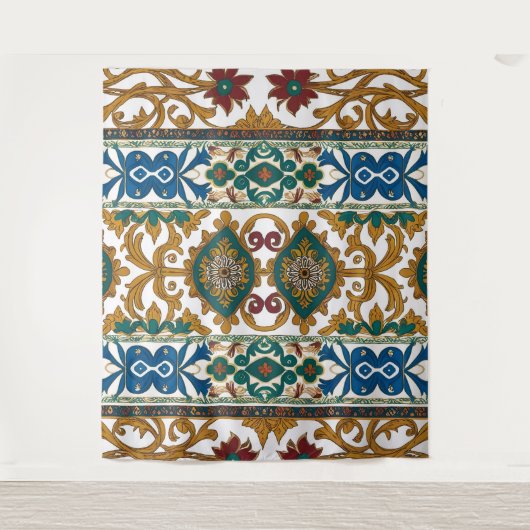 Serbian carpet pattern 5 wandkleed (Voorkant)