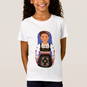 Serbian Matryoshka Girls' T-shirt