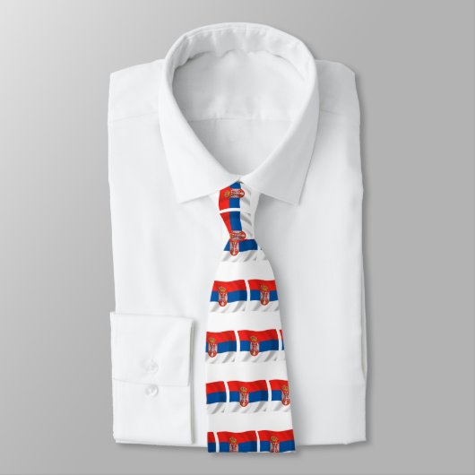Serbie Cravate Drapeau (Attaché)